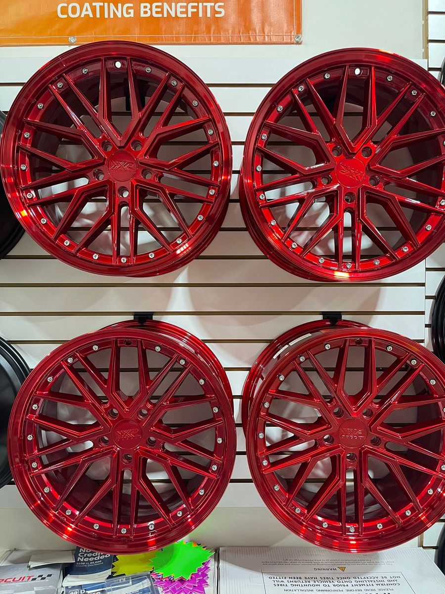 XXR WHEEL THE REIGN 571. COLOR: Candy Red Wheel Size: 18x8.5 Bolt Pattern:  5x114.3 Offset: 35 Center Bore: 73.1
